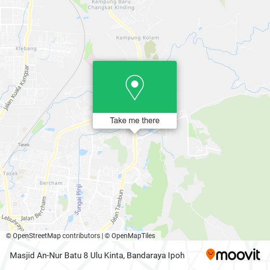 Masjid An-Nur Batu 8 Ulu Kinta map