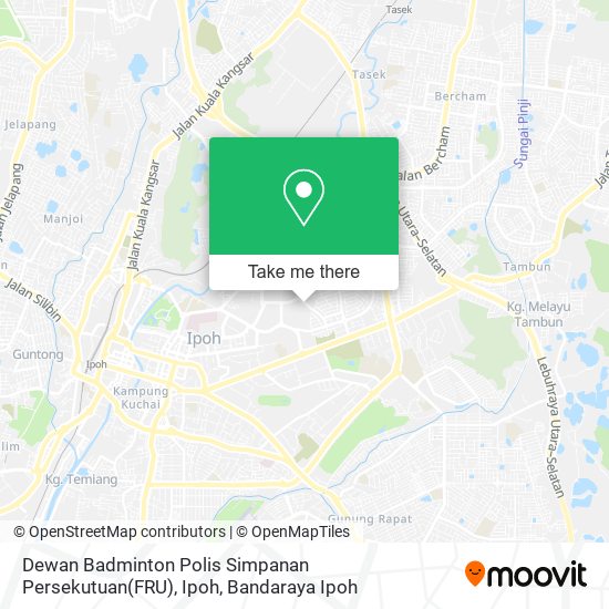 Dewan Badminton Polis Simpanan Persekutuan(FRU), Ipoh map