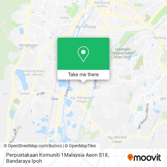 Perpustakaan  Komuniti 1Malaysia Aeon S18 map