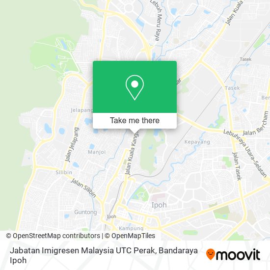 Jabatan Imigresen Malaysia UTC Perak map