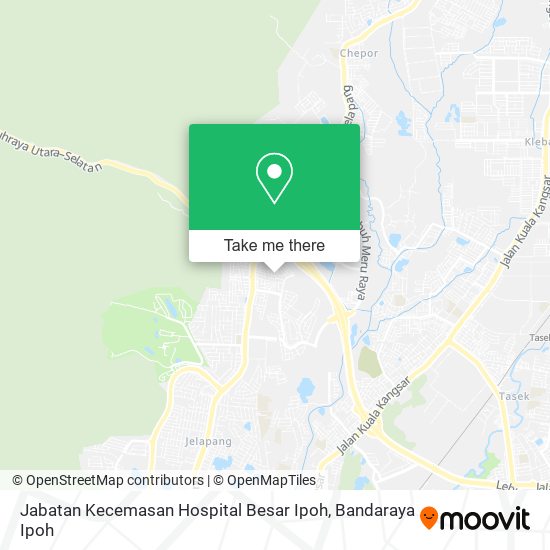 Peta Jabatan Kecemasan Hospital Besar Ipoh