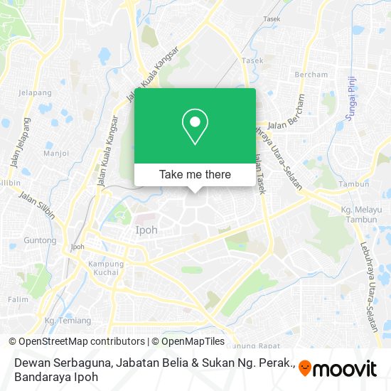 Peta Dewan Serbaguna, Jabatan Belia & Sukan Ng. Perak.