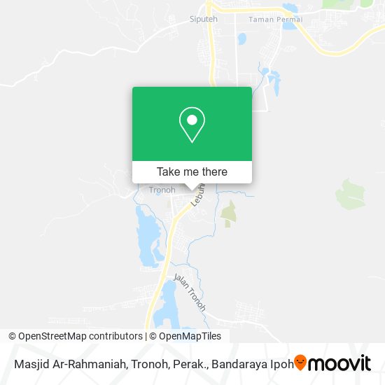 Masjid Ar-Rahmaniah, Tronoh, Perak. map