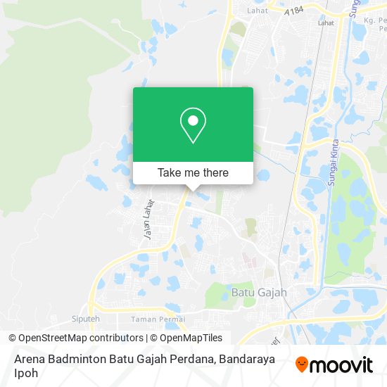 Arena Badminton Batu Gajah Perdana map