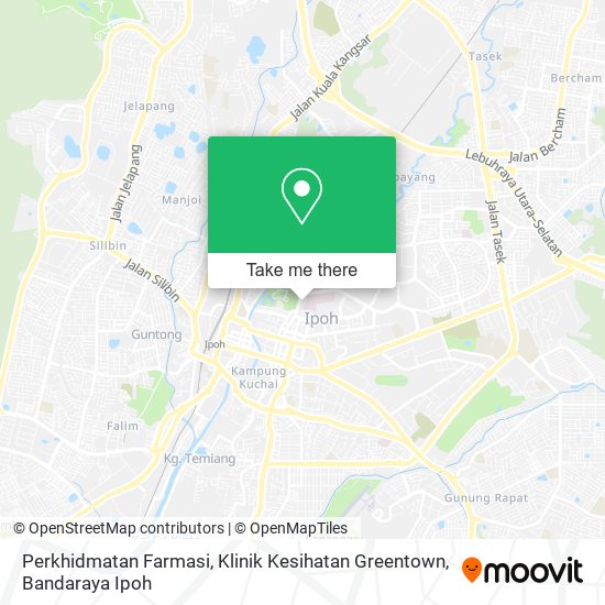 Perkhidmatan Farmasi, Klinik Kesihatan Greentown map