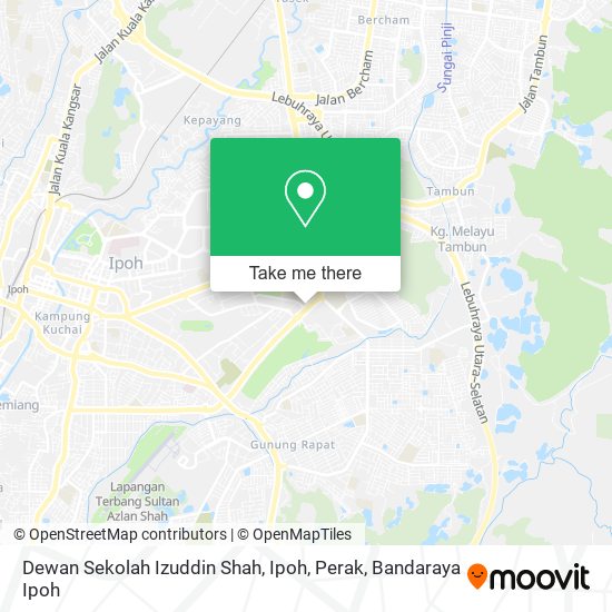 Peta Dewan Sekolah Izuddin Shah, Ipoh, Perak