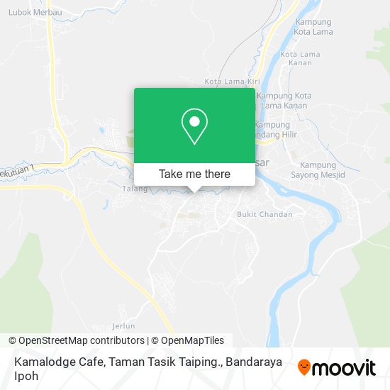 Peta Kamalodge Cafe, Taman Tasik Taiping.