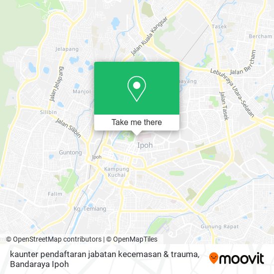 Peta kaunter pendaftaran jabatan kecemasan & trauma