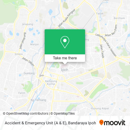Accident & Emergency Unit (A & E) map