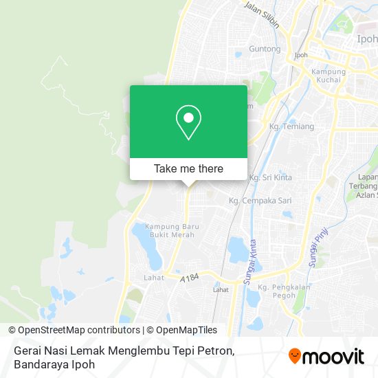 Gerai Nasi Lemak Menglembu Tepi Petron map
