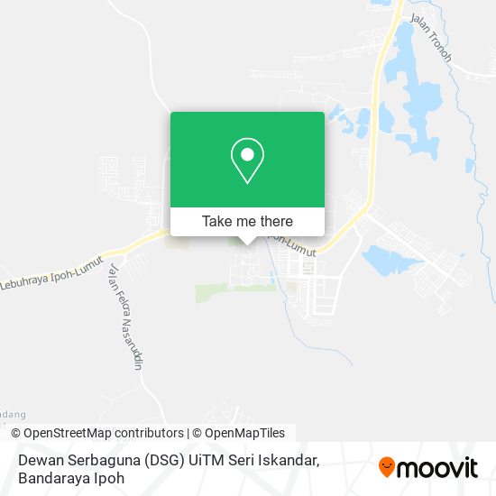 Peta Dewan Serbaguna (DSG) UiTM Seri Iskandar