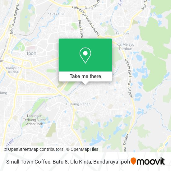 Peta Small Town Coffee, Batu 8. Ulu Kinta