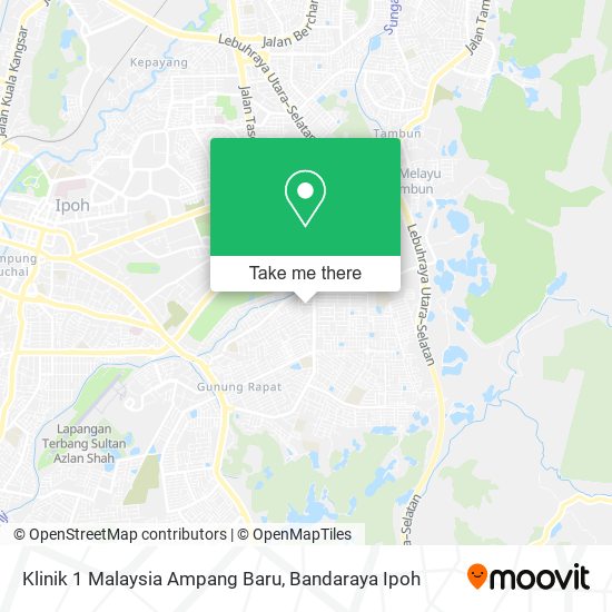 Klinik 1 Malaysia Ampang Baru map