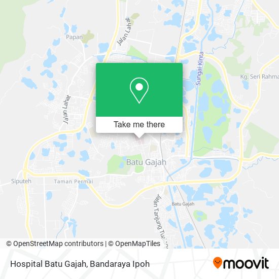 Hospital Batu Gajah map
