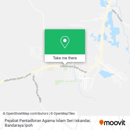 Peta Pejabat Pentadbiran Agama Islam Seri Iskandar