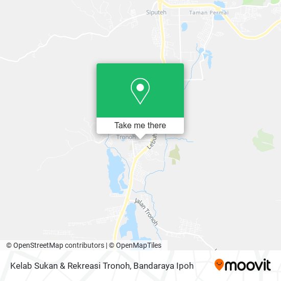Kelab Sukan & Rekreasi Tronoh map
