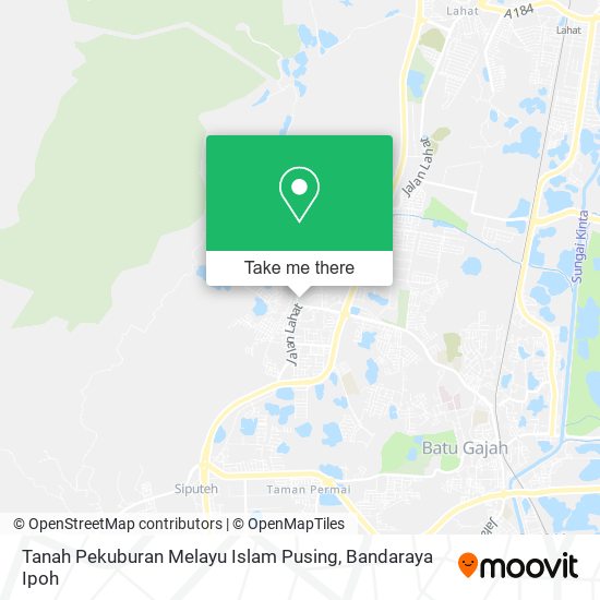 Tanah Pekuburan Melayu Islam Pusing map