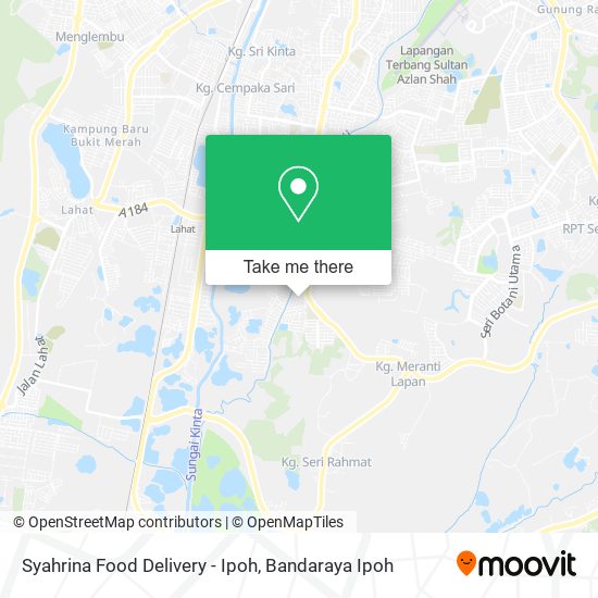 Peta Syahrina Food Delivery - Ipoh