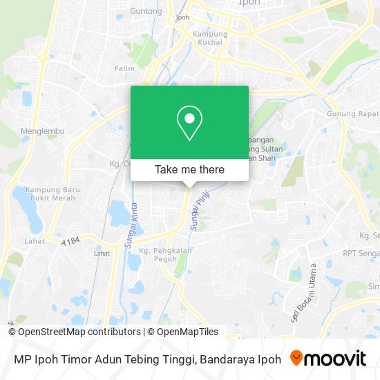 MP Ipoh Timor Adun Tebing Tinggi map