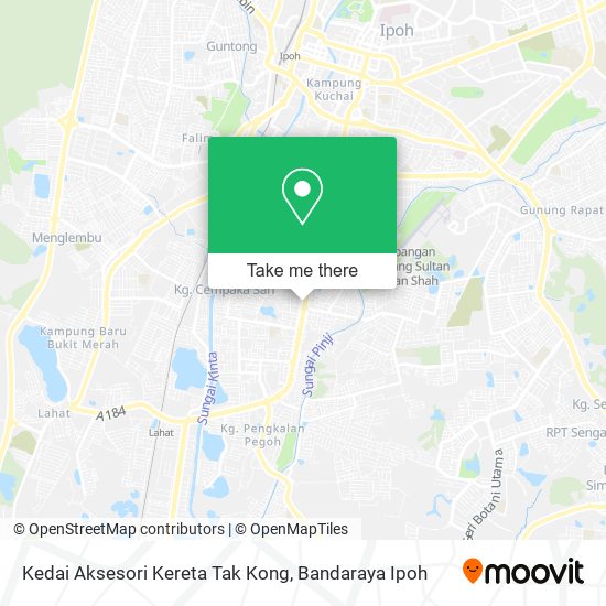 Kedai Aksesori Kereta Tak Kong map