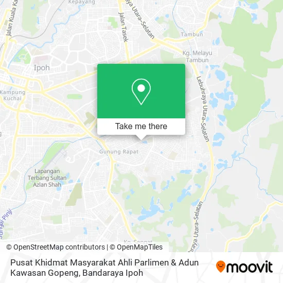 Pusat Khidmat Masyarakat Ahli Parlimen & Adun Kawasan Gopeng map