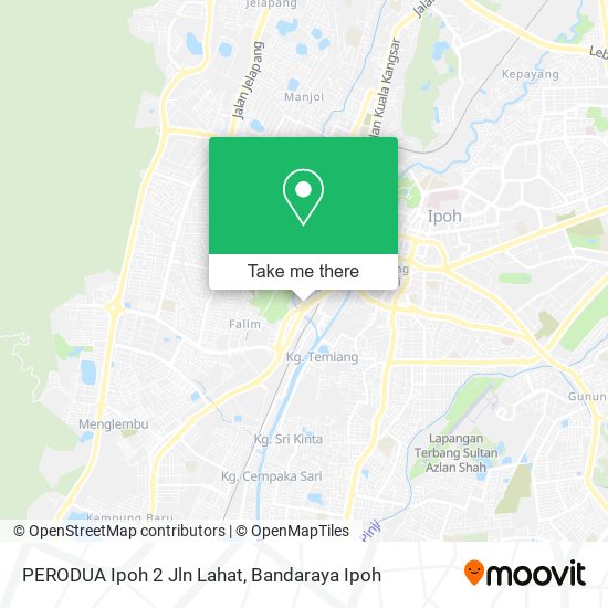 Peta PERODUA Ipoh 2 Jln Lahat