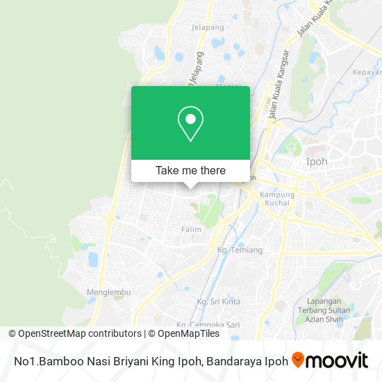No1.Bamboo Nasi Briyani King Ipoh map
