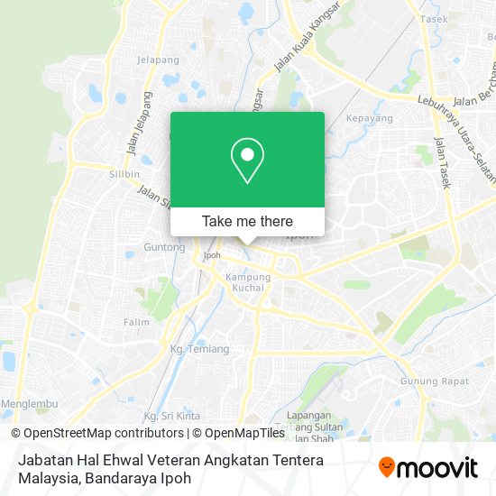 Peta Jabatan Hal Ehwal Veteran Angkatan Tentera Malaysia