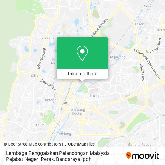 Lembaga Penggalakan Pelancongan Malaysia Pejabat Negeri Perak map