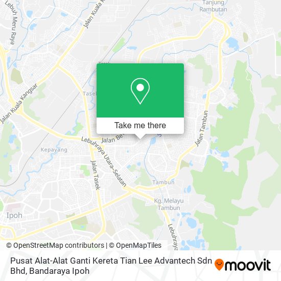 Pusat Alat-Alat Ganti Kereta Tian Lee Advantech Sdn Bhd map