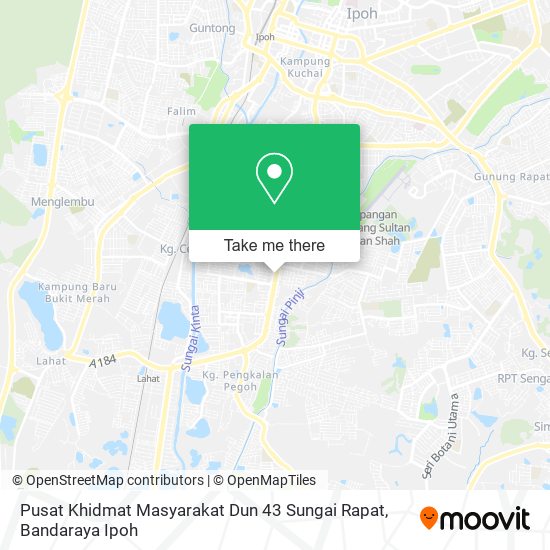 Pusat Khidmat Masyarakat Dun 43 Sungai Rapat map