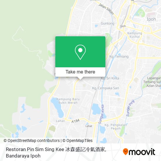 Peta Restoran Pin Sim Sing Kee 冰森盛記冷氣酒家