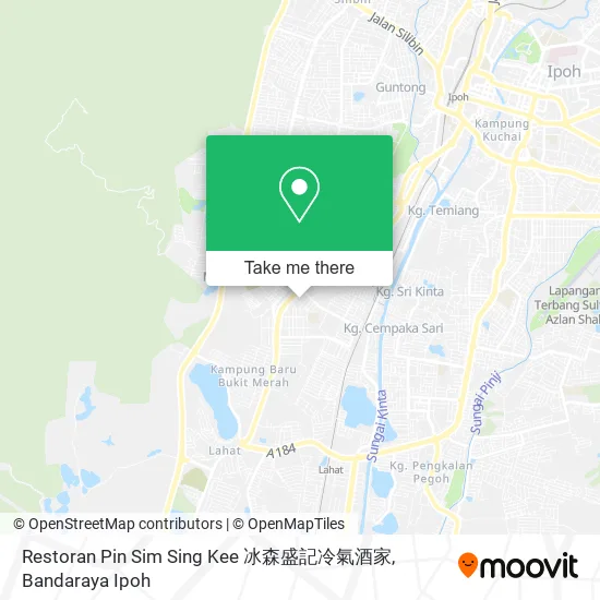Peta Restoran Pin Sim Sing Kee 冰森盛記冷氣酒家