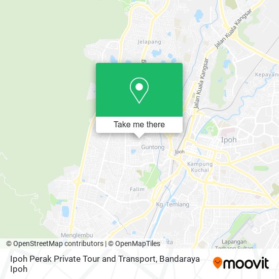Ipoh Perak Private Tour and Transport map