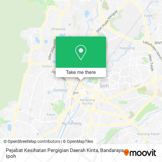 Peta Pejabat Kesihatan Pergigian Daerah Kinta