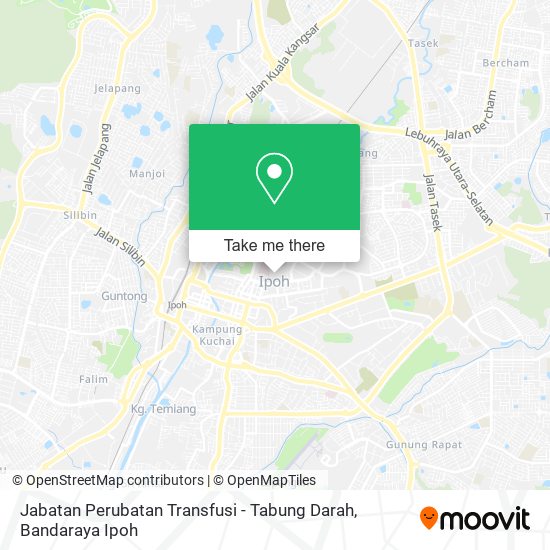 Peta Jabatan Perubatan Transfusi - Tabung Darah