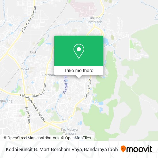 Kedai Runcit B. Mart Bercham Raya map