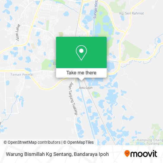 Warung Bismillah Kg Sentang map