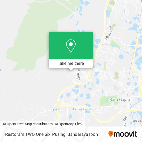 Restoram TWO One Six, Pusing map
