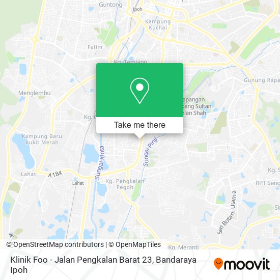 Peta Klinik Foo - Jalan Pengkalan Barat 23