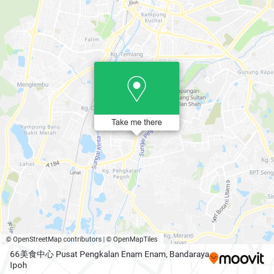 66美食中心 Pusat Pengkalan Enam Enam map