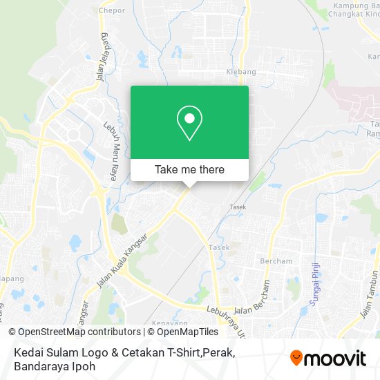 Peta Kedai Sulam Logo & Cetakan T-Shirt,Perak