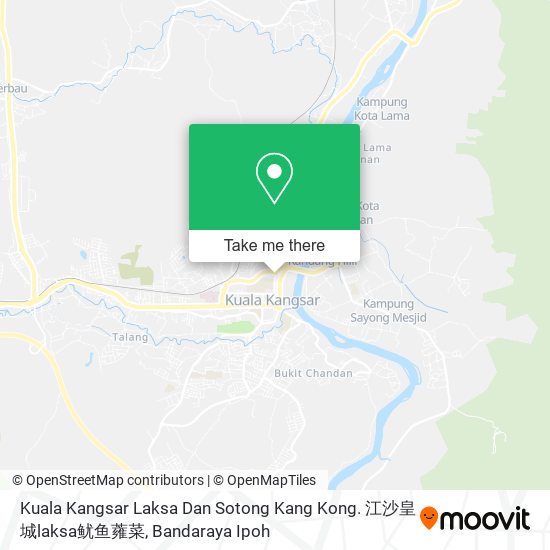 Peta Kuala Kangsar Laksa Dan Sotong Kang Kong. 江沙皇城laksa鱿鱼蕹菜
