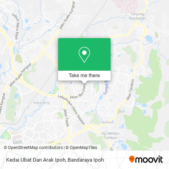 Kedai Ubat Dan Arak Ipoh map