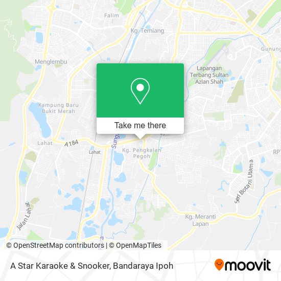 A Star Karaoke & Snooker map