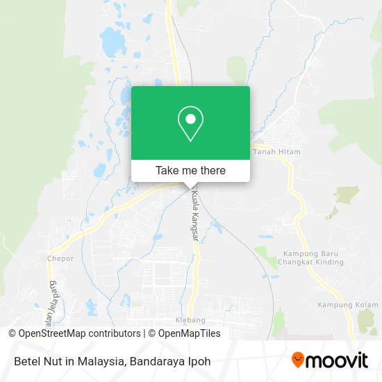 Betel Nut in Malaysia map