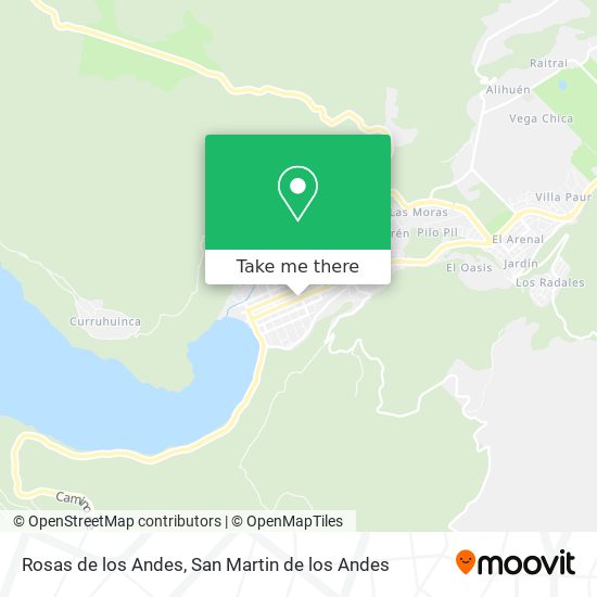 Rosas de los Andes map