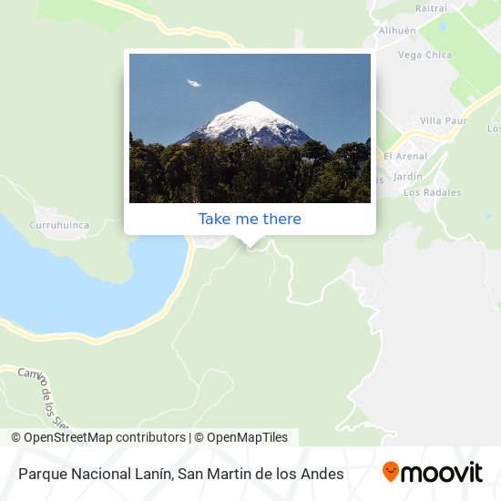 Parque Nacional Lanín map
