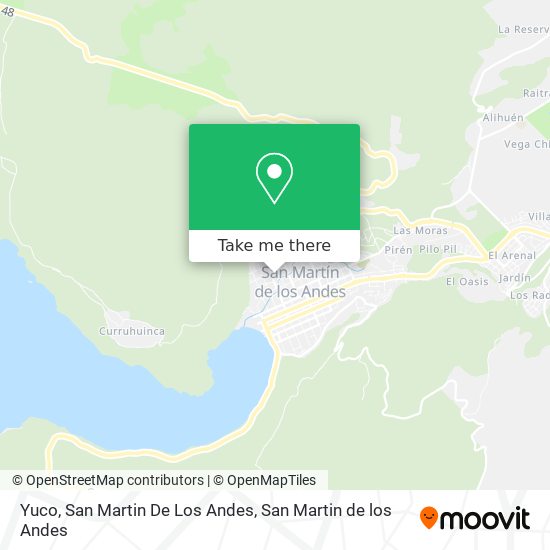 Yuco, San Martin De Los Andes map
