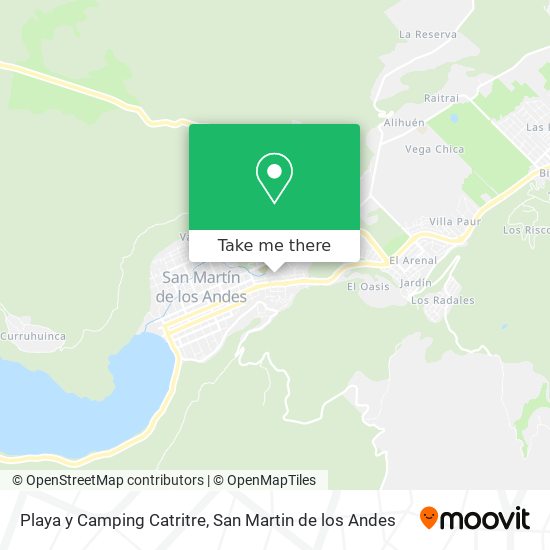 Playa y Camping Catritre map